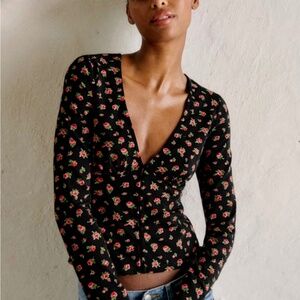 Sezane Lydia T-shirt Cadix Print - Size L